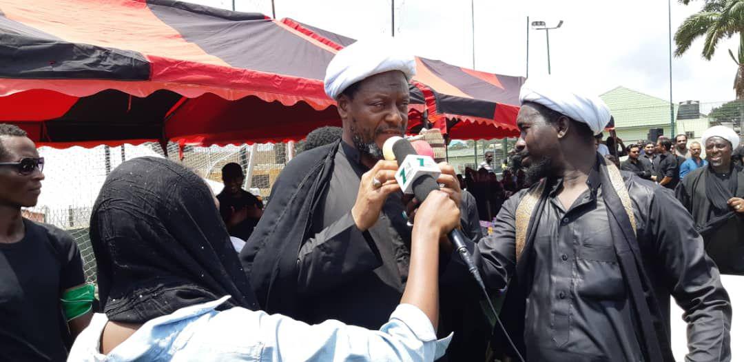 مراسم نمادین حرکت کاروان اسرای کربلا در غنا+فیلم