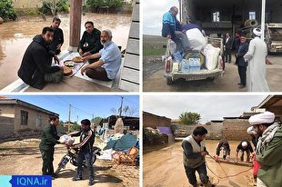 کمک‌رسانی مردم خوشاب به سیل‌زدگان گلستان به روایت تصویر