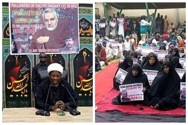 تظاهرات شیعیان نیجریه در گرامی‌داشت یاد شهید سلیمانی