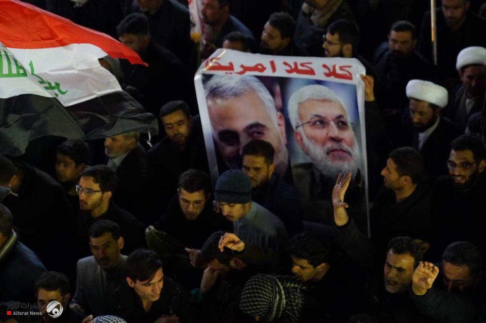 مراسم وداع با سردار دلها و شهدای مقاومت در عراق مراسم وداع با سردار دلها و شهدای مقاومت در عراق