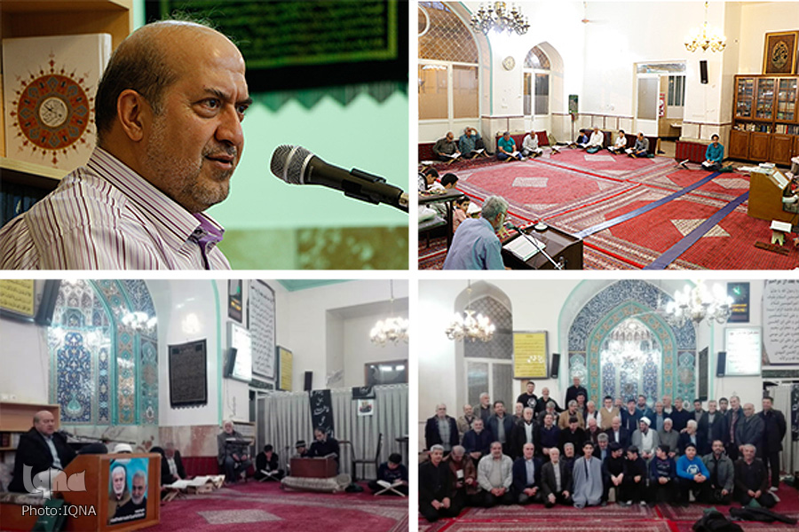 یادبود سردار سلیمانی در ختم قرآن جلسه آموزشی «حسین اخوان‌اقدم» + عکس