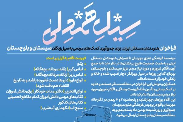 فراخوان هنرمندان مستقل ایران برای جمعآوری کمکهای مردمی به سیلزدگان