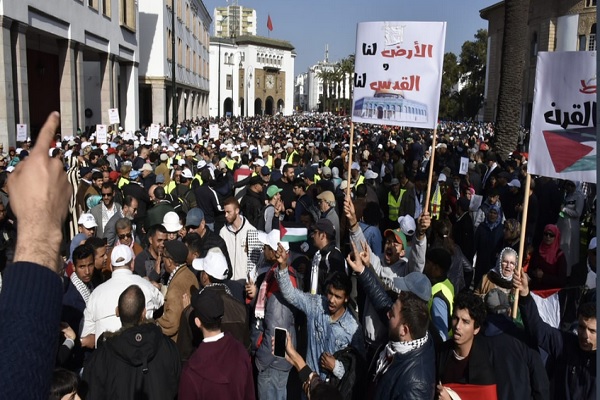 تظاهرات گسترده مراکشی‌ها علیه معامله قرن+ عکس