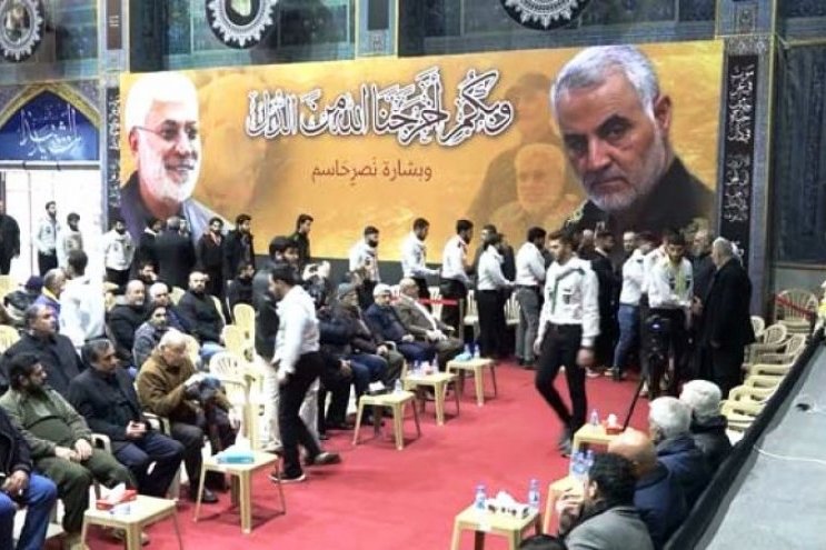 گرامیداشت چهلمین روز شهادت سپهبد سلیمانی و المهندس در بغداد گرامیداشت چهلمین روز شهادت سپهبد سلیمانی و المهندس در بغداد