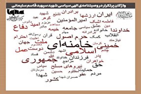 طرح | واژگان پرتکرار در وصیت‌نامه شهید سلیمانی