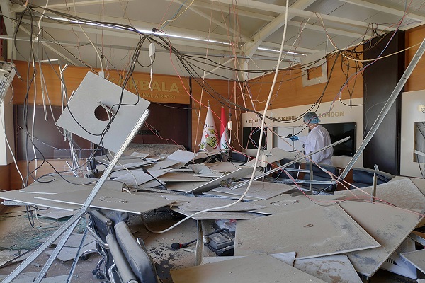 بررسی آلودگی رادیواکتیو فرودگاه کربلا پس از حمله آمریکا + عکس