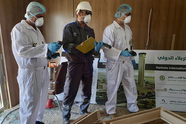 بررسی آلودگی رادیواکتیو فرودگاه کربلا پس از حمله آمریکا + عکس