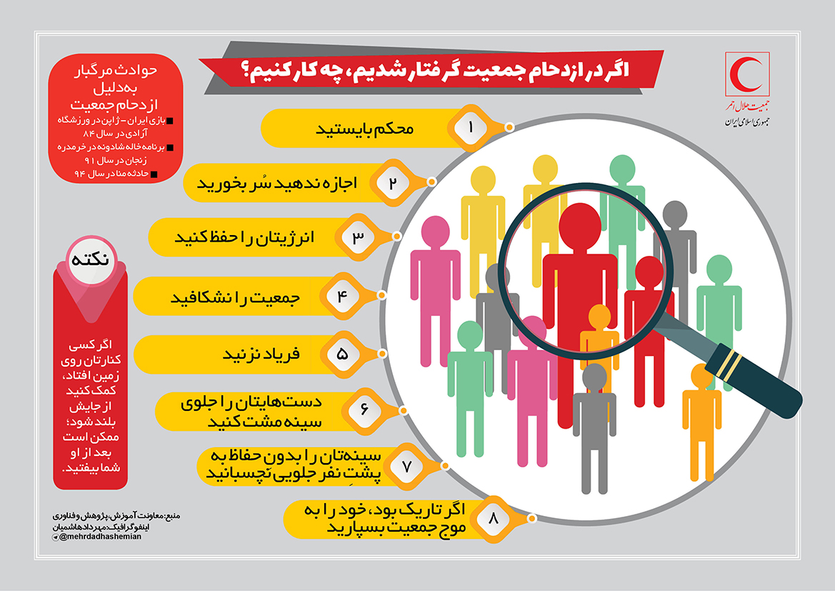 اینفوگرافیک/ چگونه از حوادث مشابه منا، جان سالم به در ببریم؟