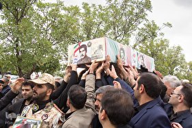 استقبال از پیکر شهید زیدالله قهرمانی در اردبیل