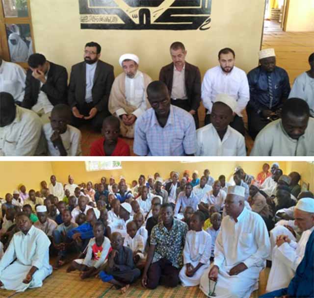 پرچم حرم امام رضا(ع) در مسجد خوجه‌های اوگاندا + عکس