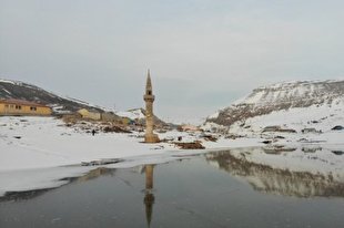 مسجد زیر برف؛ جاذبه گردشگری ترکیه + فیلم