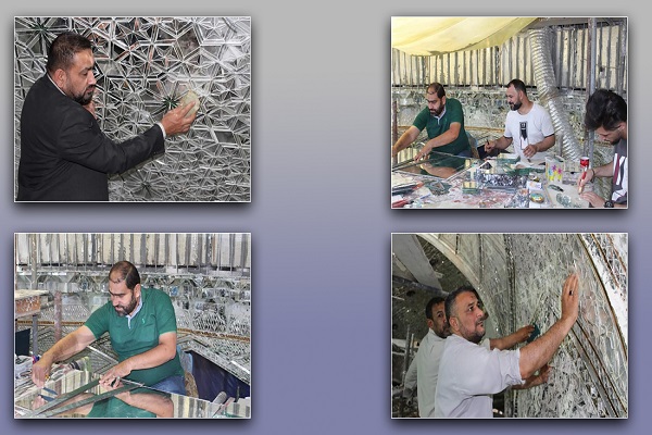 اتمام پروژه آینه كاری گنبد داخلی حرم مطهر امام حسین (علیه السّلام)