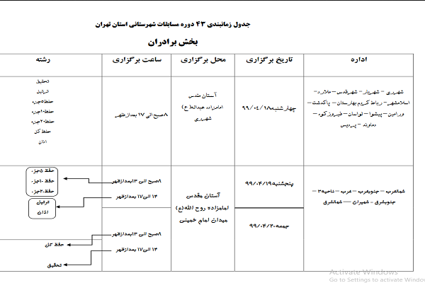 آغاز مرحله شهرستانی مسابقات قرآن استان تهران آغاز مرحله شهرستانی مسابقات قرآن استان تهران