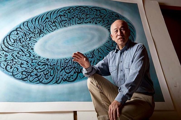 خطاطی تحسین برانگیز آیات قرآن کریم توسط خطاط ژاپنی + عکس