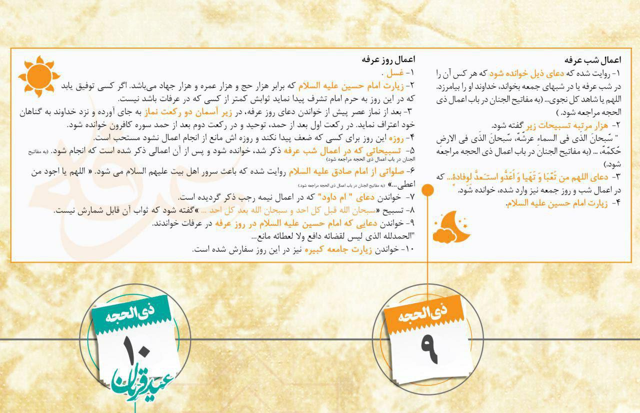 اینفوگرافیک | اعمال روز عرفه