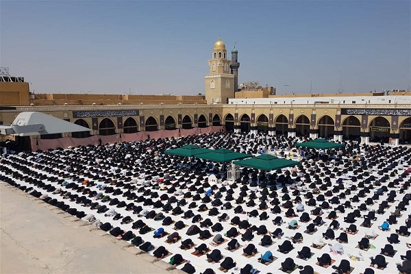 نخستین نماز جمعه در مسجد کوفه پس از چهار ماه + عکس