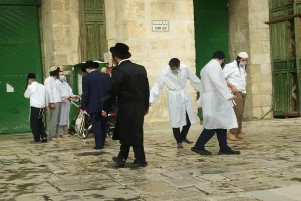 حضور شهرک&zwnj;نشینان صهیونیست در مسجدالاقصی + عکس