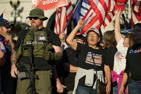 شادی طرفداران بایدن و ناراحتی حامیان ترامپ + عکس