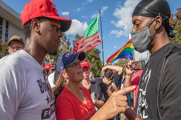 شادی طرفداران بایدن و ناراحتی حامیان ترامپ + عکس