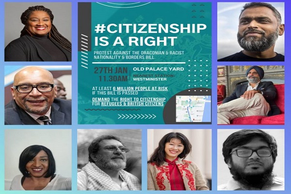 برگزاری تجمع در اعتراض به لایحه تبعیض‌آمیز شهروندی در انگلیس / اماده