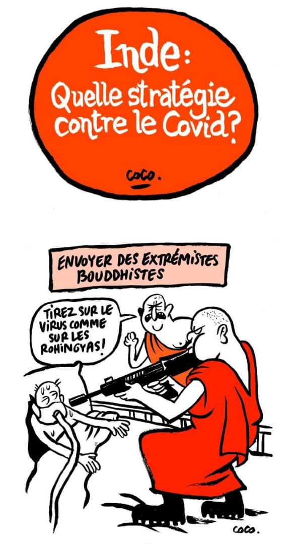 کارتون شارلی هبدو برای جلب توجه جهانیان به مسلمانان روهینگیا