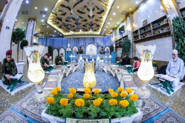 برگزاری جزءخوانی قرآن کریم از سوی نیروهای امنیتی کربلا + عکس