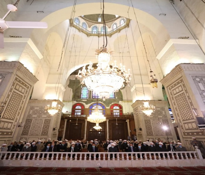 عکس |برگزاری نماز عید فطر با حضور رئیس‌جمهور سوریه در دمشق