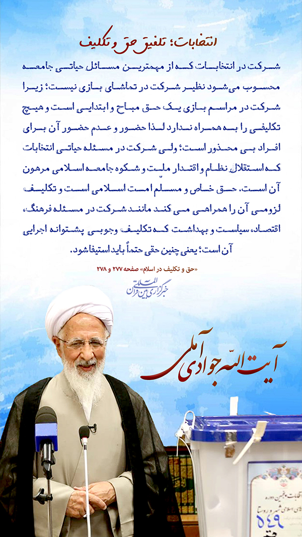  انتخابات، تلفیق حق و تکلیف