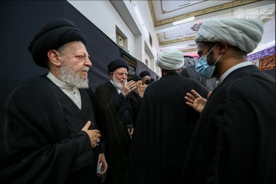 تصاویری از مراسم ترحیم آیت‌الله حکیم در حرم امام علی(ع)