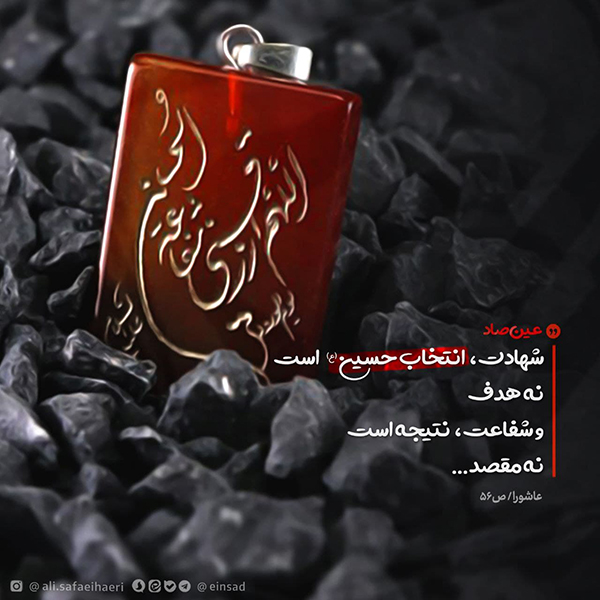 عین صاد علی صفایی حائری شهادت انتخاب حسین&lsaquo;ع&rsaquo; است؛ نه هدف