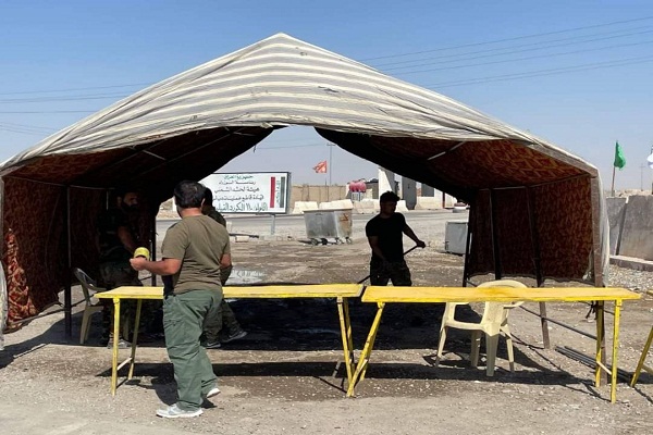 مجاهدت‌های شبانه روزی رزمندگان الحشد الشعبی برای تامین امنیت اربعین امام حسین(ع)