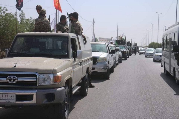 مجاهدت‌های شبانه روزی رزمندگان الحشد الشعبی برای تامین امنیت اربعین امام حسین(ع)