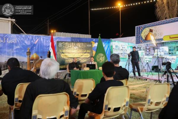 برگزاری نشست علمی قرانی در مسیر پیاده روی اربعین + عکس