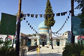 عکس | غبارروبی مرقد مطهر امام‌زاده محمد(ع) کرمان