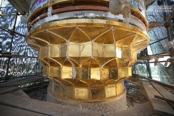 پیشرفت ۹۵ درصدی مرمت گلدسته شمالی حرم مطهر علوی+تصاویر پیشرفت ۹۵ درصدی مرمت گلدسته شمالی حرم مطهر علوی+تصاویر