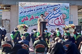 عکس | آئین گلباران قدمگاه امام‌حسن عسکری(ع) در گرگان