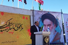 مراسم وداع با پیکر مطهر شهید گمنام در ایلام برگزار شد