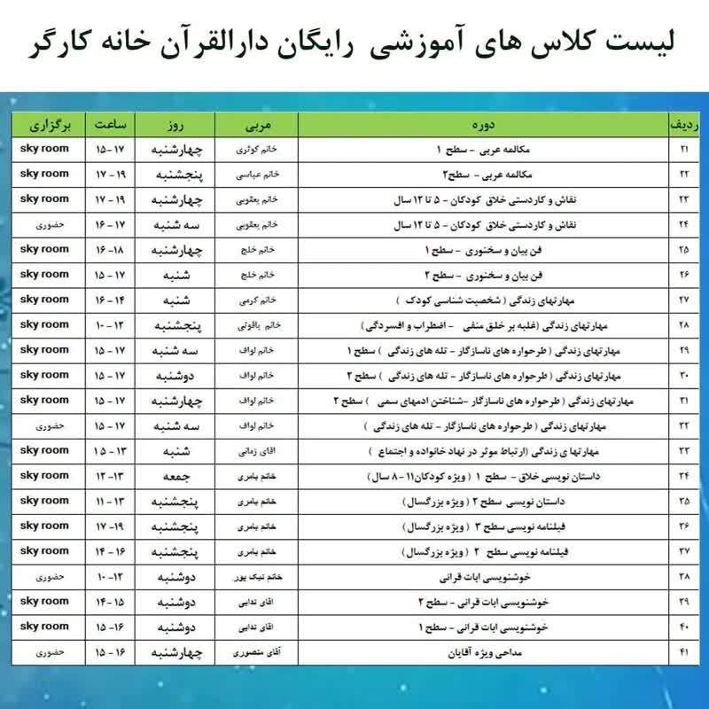 آغاز ثبت نام اینترنتی دوره‌های آموزشی رایگان دارالقرآن خانه کارگر در سراسر کشور
