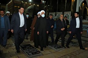 عکس | حضور رئیس دستگاه قضا در گلزار شهدای کرمان