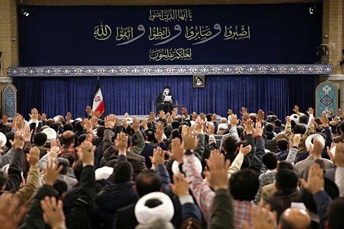 دیدار مردم قم با رهبر انقلاب