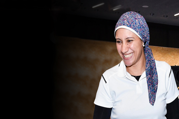 آیه مدنی، ورزشکار محجبه در رشته پنج‌گانه سابق المپیک