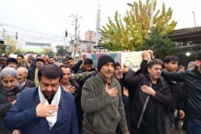 عکس | مراسم تشییع پیکر شهدای گمنام در نگین شهر