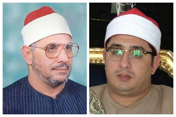 شیخ محمود شحات انور در کنار استاد محمد شحات انور