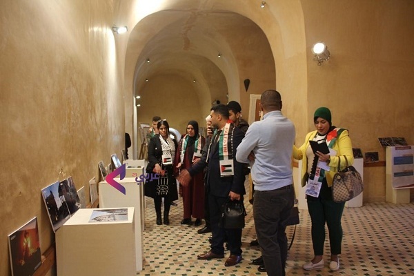 برپایی نمایشگاه هنری همبستگی با فلسطینیان در مراکش + عکس
