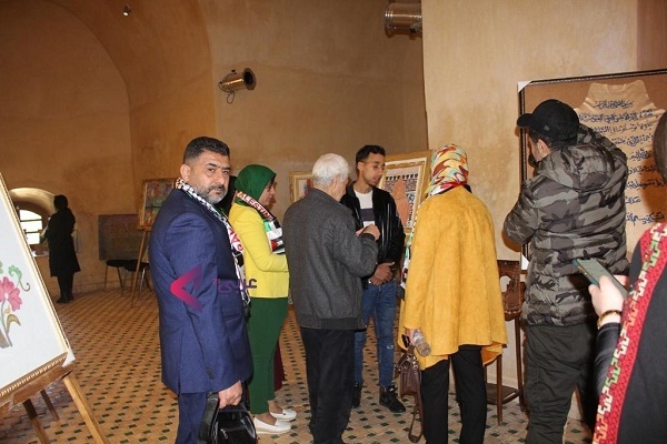 برپایی نمایشگاه هنری همبستگی با فلسطینیان در مراکش + عکس