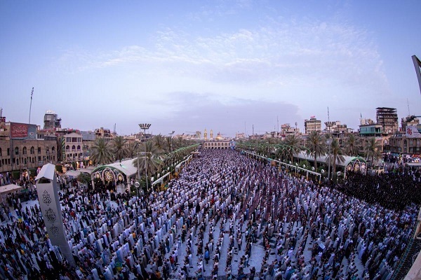 اقامه نماز عید فطر در بین الحرمین پس از دو سال وقفه + عکس