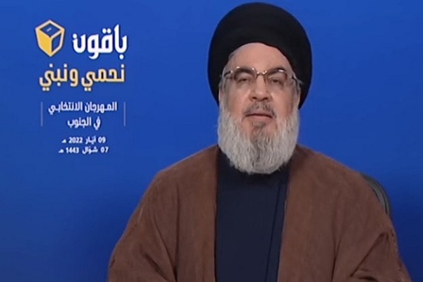 آغاز سخنرانی سید حسن نصرالله در شهر صور