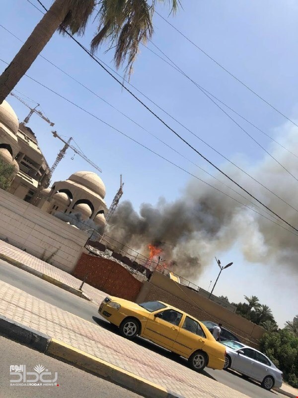 آتشسوزی در مسجد جامع الرحمن در بغداد + عکس آتشسوزی در مسجد جامع الرحمن در بغداد + عکس