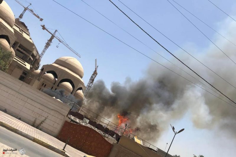 آتشسوزی در مسجد جامع الرحمن در بغداد + عکس آتشسوزی در مسجد جامع الرحمن در بغداد + عکس