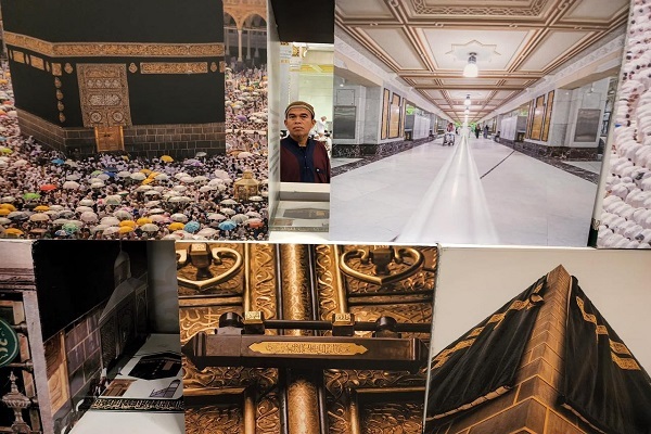 برگزاری نمایشگاه بافت پرده کعبه در حرم مکی